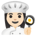 👩🏻‍🍳 woman cook: light skin tone display on Google